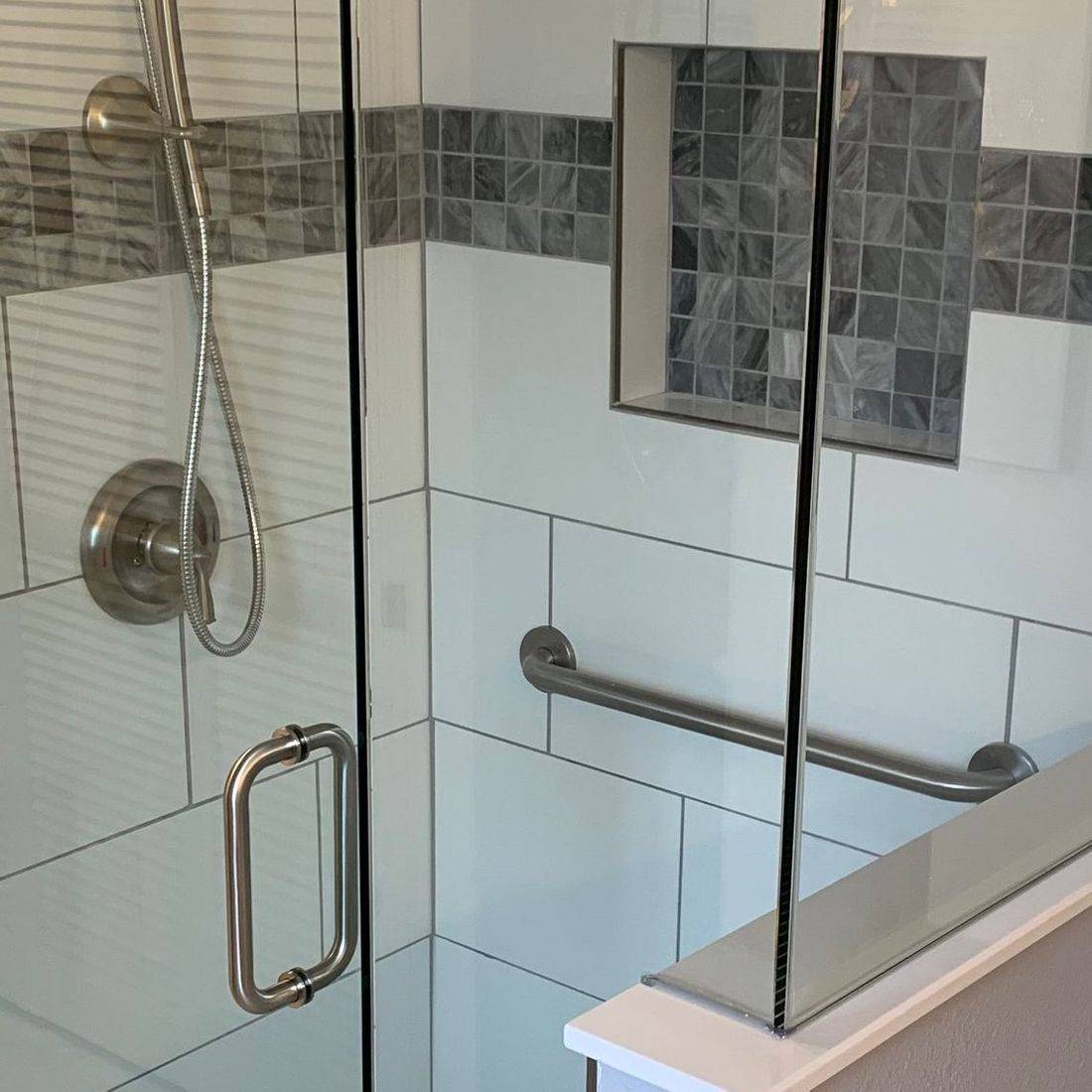 Custom tile shower remodel project completed by Precision Bathrooms in Cape Coral, Florida