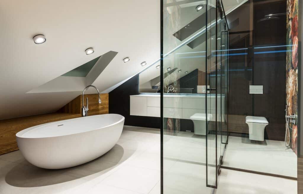 Bathroom with cabinets
