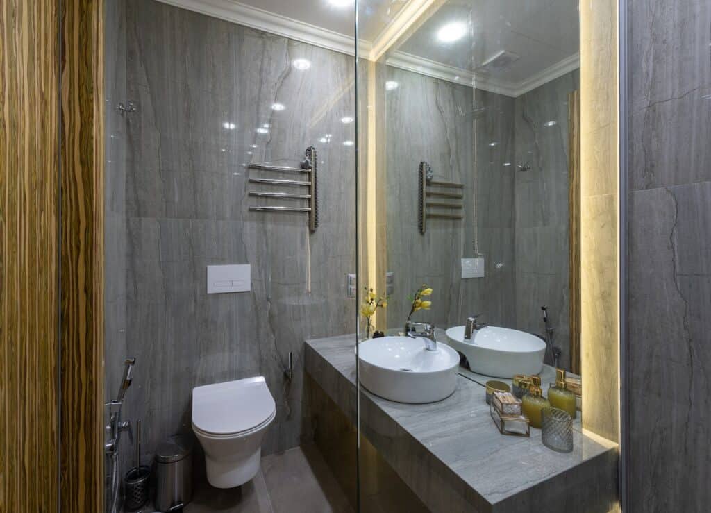 small bathroom with bidet