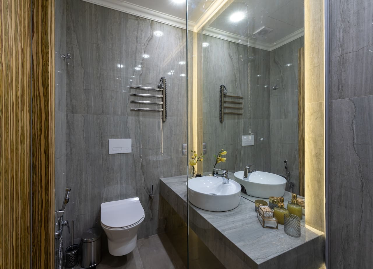 small bathroom with bidet