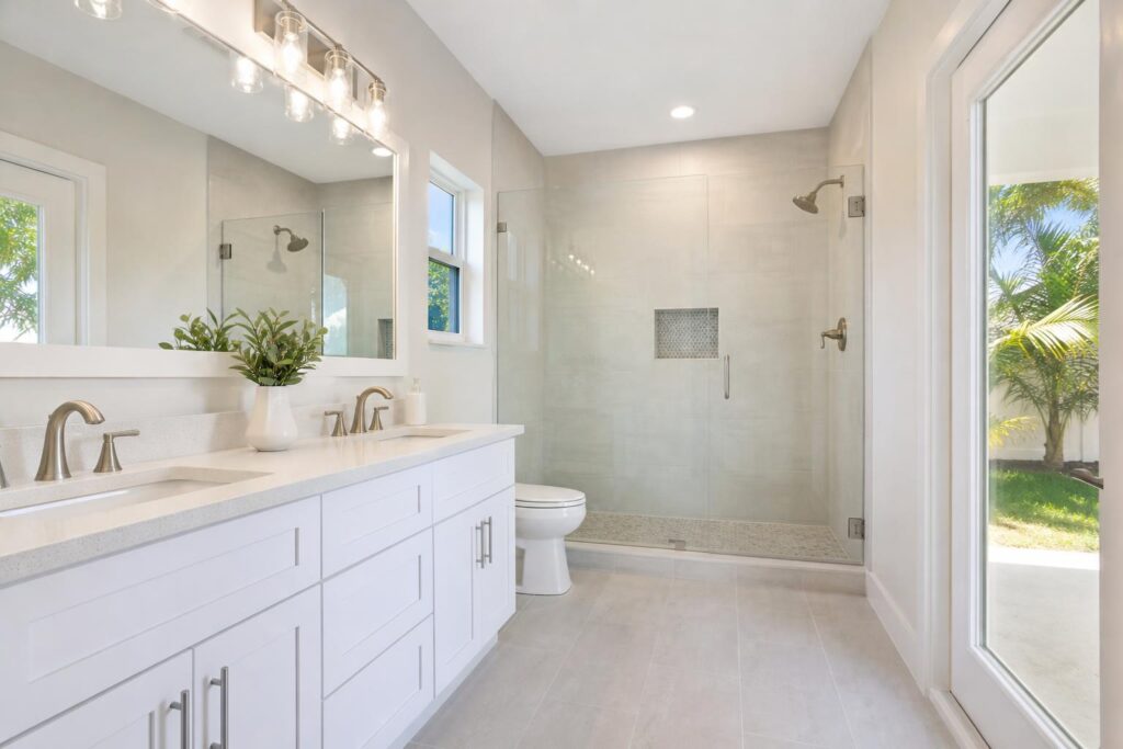 Updated residential bathroom remodel