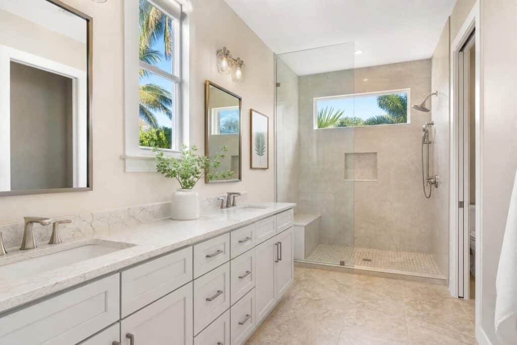 Updated residential bathroom remodel